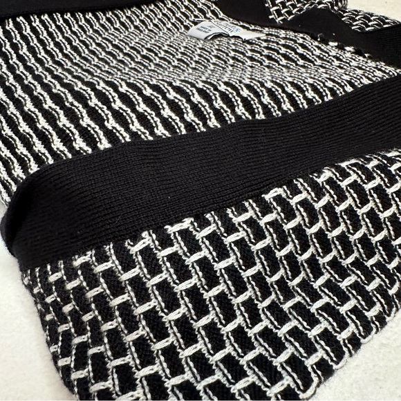 Croft & Barrow Black White Geometric Print Open Flowy Longline Cardigan, size XL - Picture 15 of 16